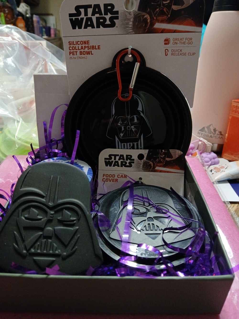 Star Wars Black Darth Vader Silicone Collapsible Pet Bowl Bundle